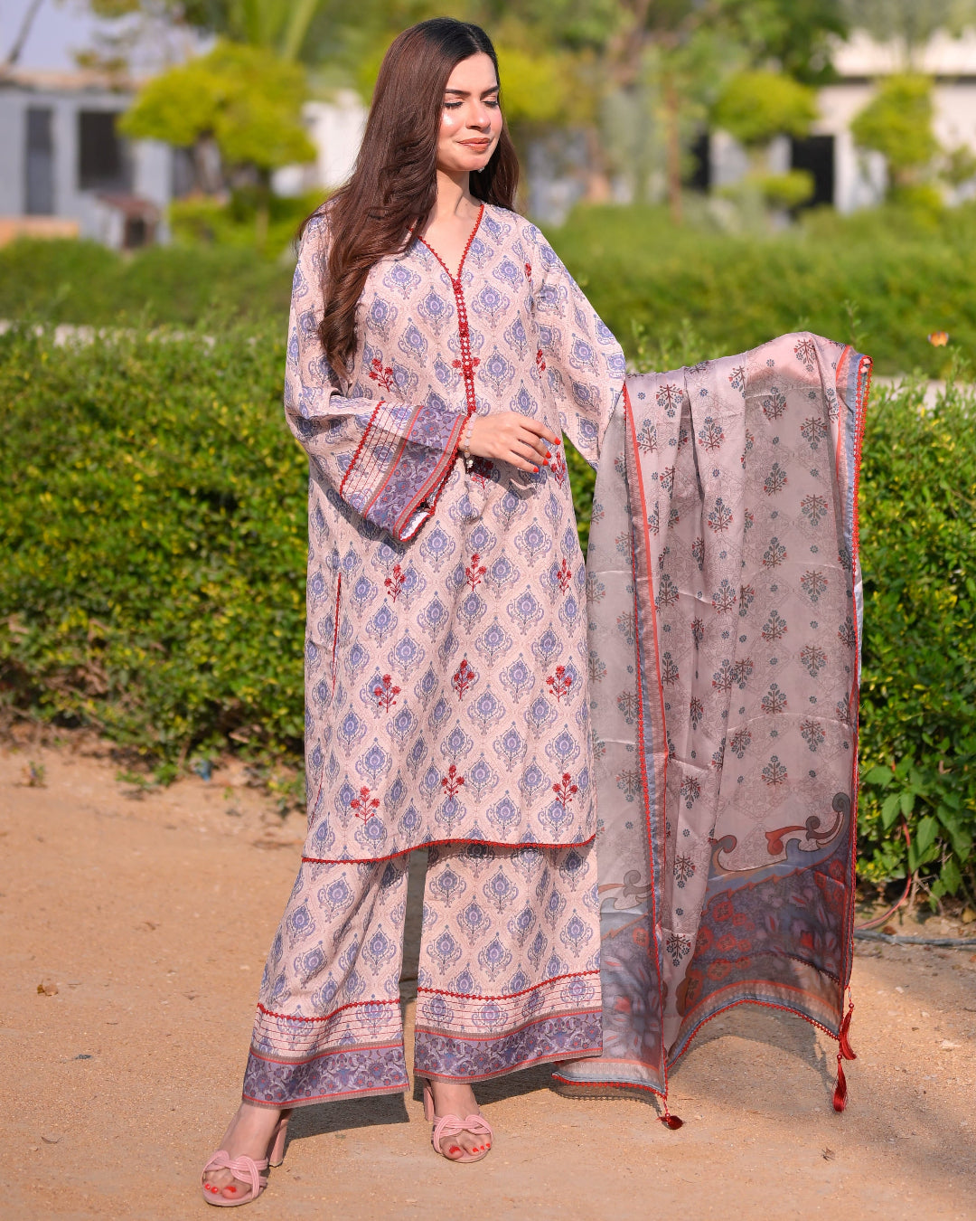 ZARMINA-  Embroidered 3Pcs set