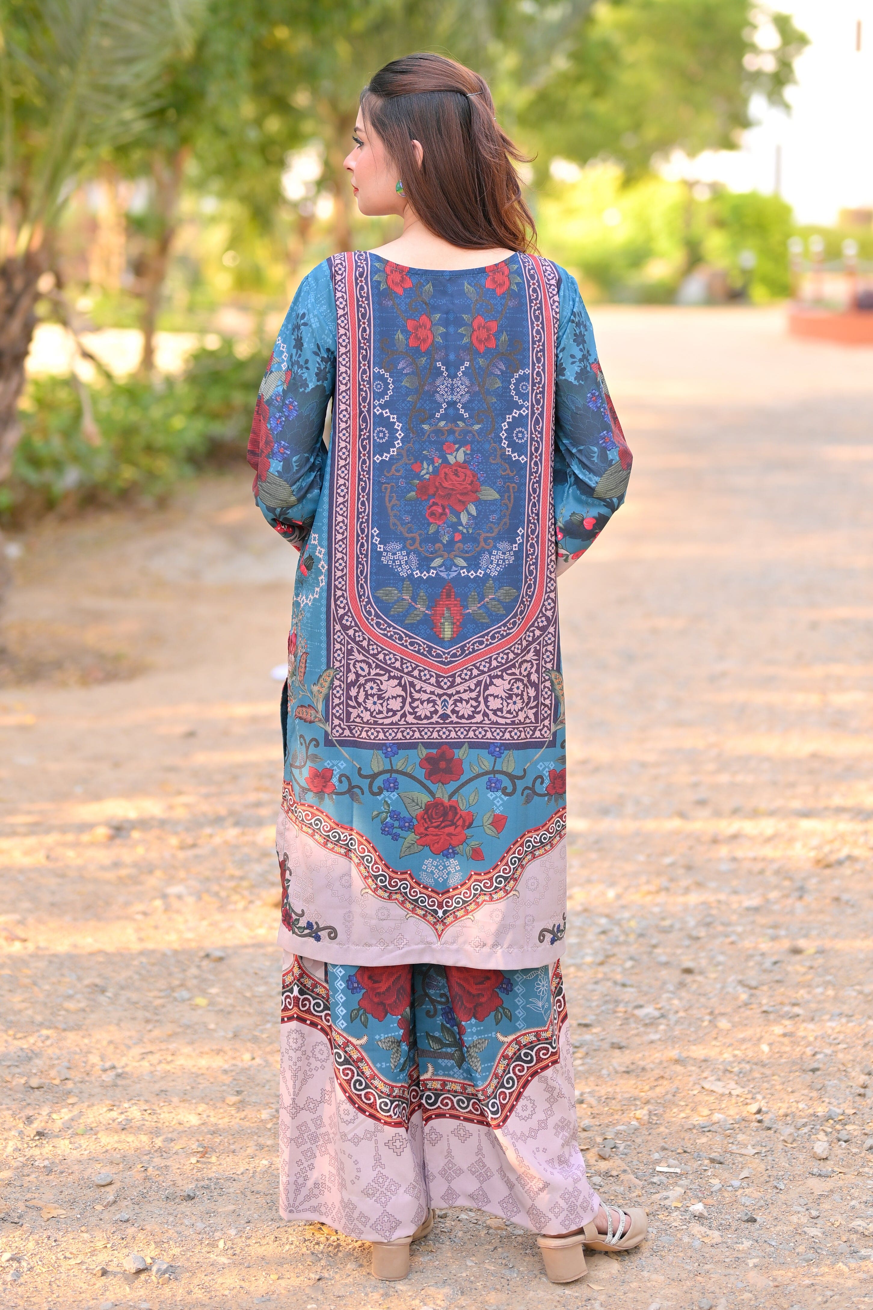 MIDNIGHT TEAL BLOOM - Co-ord Set