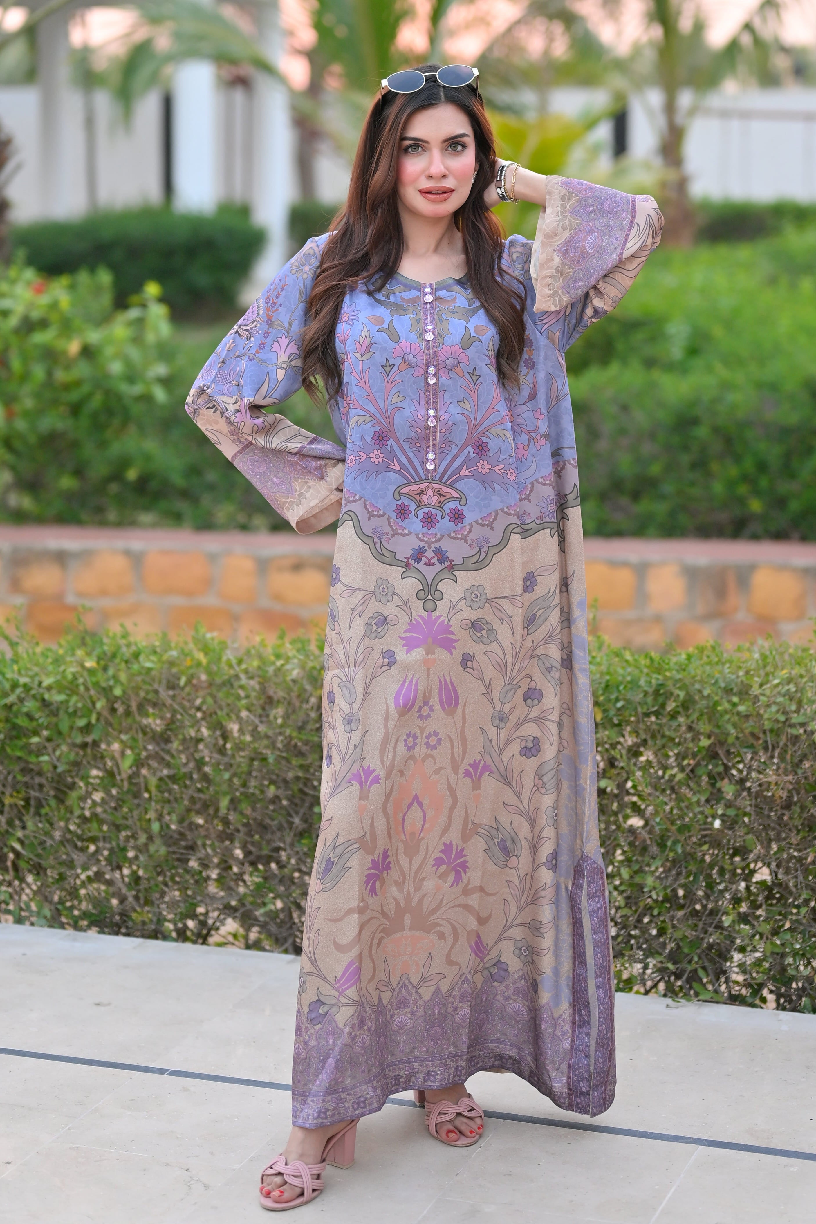 LAVENDER MIRAGE - Long Length Kaftan